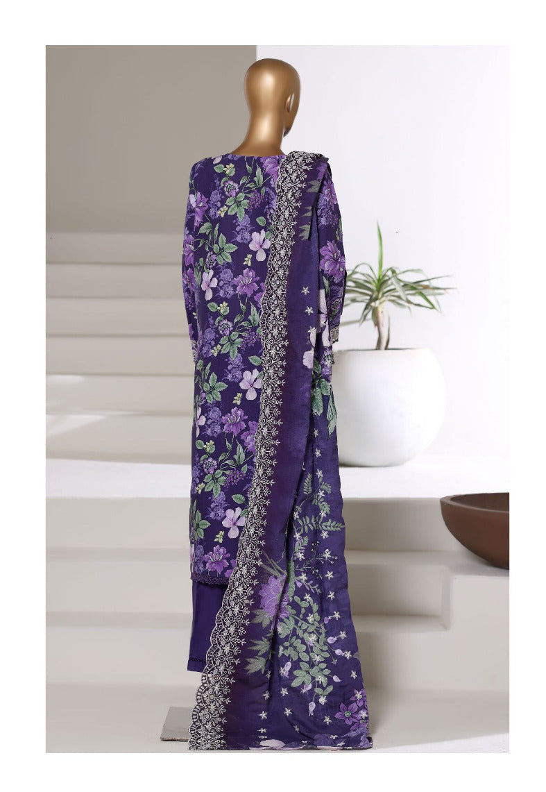 Sada Bahar | Stitch 3 Pc Laser Fusion Chikankari Khaddar Collection