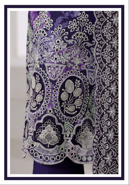 Sada Bahar | Stitch 3 Pc Laser Fusion Chikankari Khaddar Collection