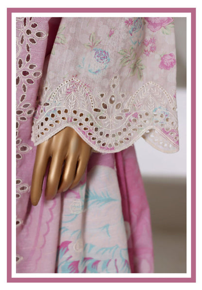 Sada Bahar | Stitch 3 Pc Laser Fusion Chikankari Khaddar Collection