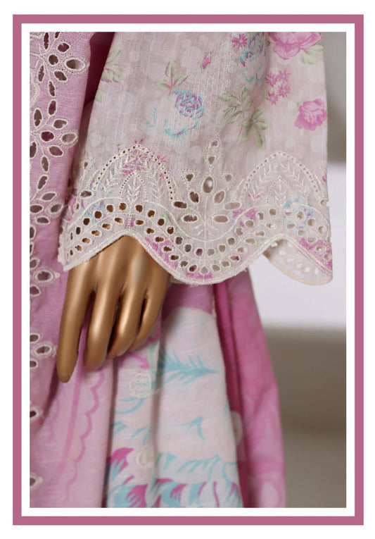 Sada Bahar | Stitch 3 Pc Laser Fusion Chikankari Khaddar Collection