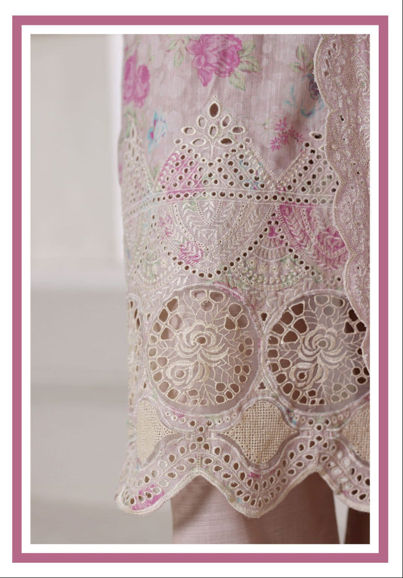 Sada Bahar | Stitch 3 Pc Laser Fusion Chikankari Khaddar Collection