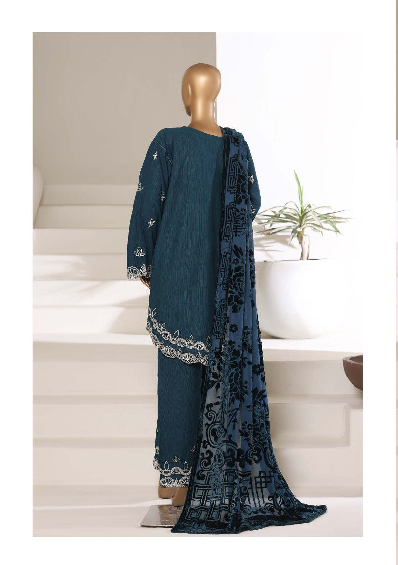 SADABAHAR | Stitched 3PC  Luxury Khaddar Karandi with Palachi Shawl