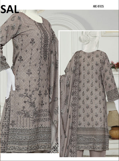 Bemisal by ABC | Unstitched 3-Piece Embroidered Printed Karandi Collection