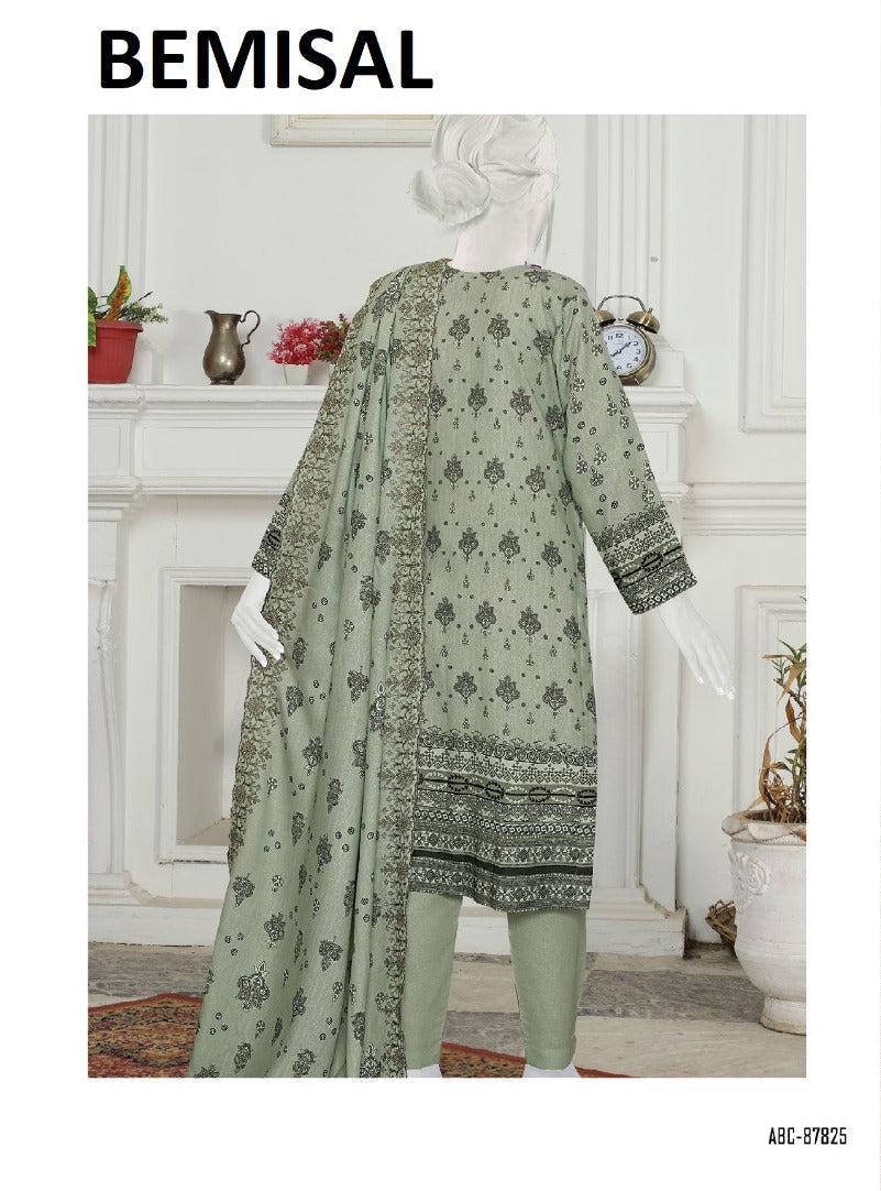 Bemisal by ABC | Unstitched 3-Piece Embroidered Printed Karandi Collection
