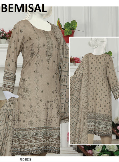 Bemisal by ABC | Unstitched 3-Piece Embroidered Printed Karandi Collection