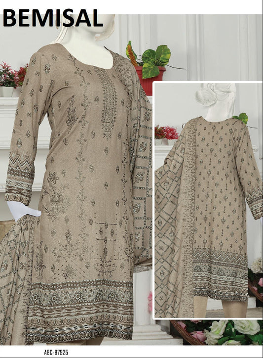 Bemisal by ABC | Unstitched 3-Piece Embroidered Printed Karandi Collection