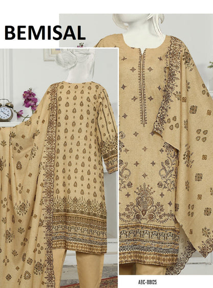 Bemisal by ABC | Unstitched 3-Piece Embroidered Printed Karandi Collection