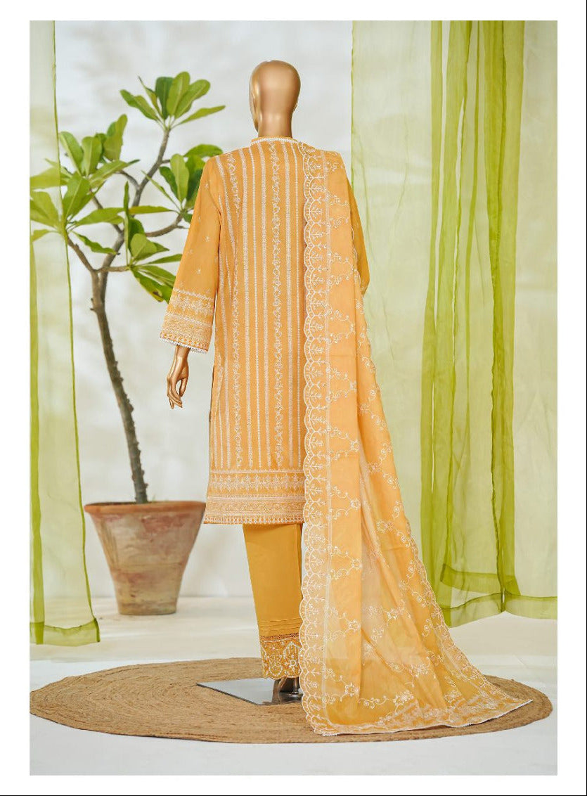 Bin Saeed | Stitch 3 PC White & White Embroidered Lawn Collection