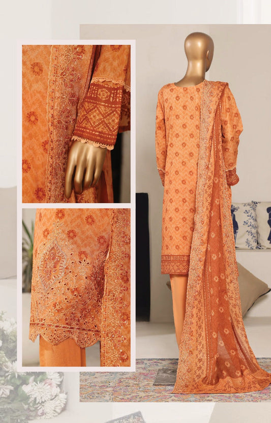 Riwayat | Stitch 3 Pc Premium Embroidered Lawn Collection