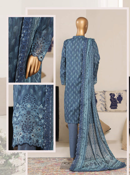 Riwayat | Stitch 3 Pc Premium Embroidered Lawn Collection