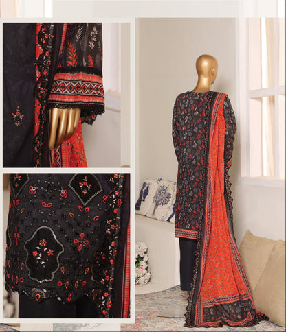 Riwayat | Stitch 3 Pc Premium Embroidered Lawn Collection