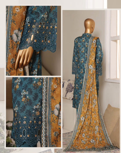 Riwayat | Stitch 3 Pc Premium Embroidered Lawn Collection