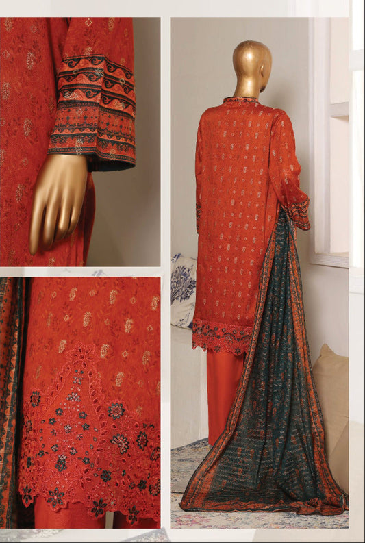 Riwayat | Stitch 3 Pc Premium Embroidered Lawn Collection