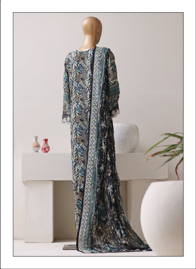 Bin Saeed | Stitch 3 PC Embroidered Lawn with Embroidered Dupatta Collection