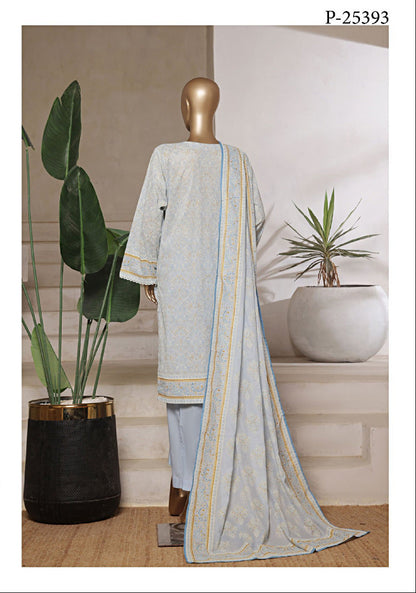 RIWAYAT | Stitch 3 Pc Gold Paste Printed Lawn Collection