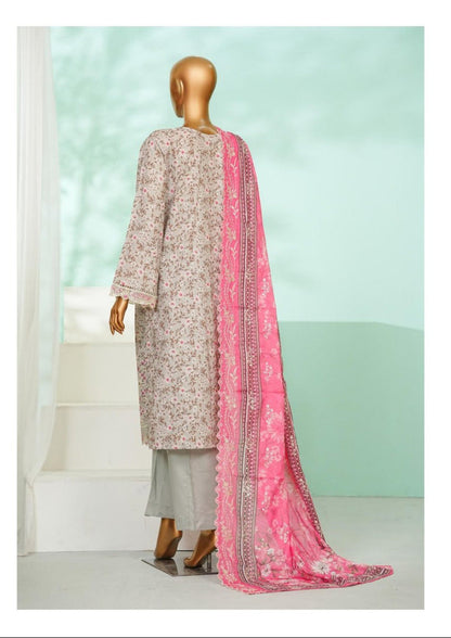 Bin Saeed  | Stitch 3 Pc Luxury Applique Kari & Laserkari Embroidered Lawn  Collection