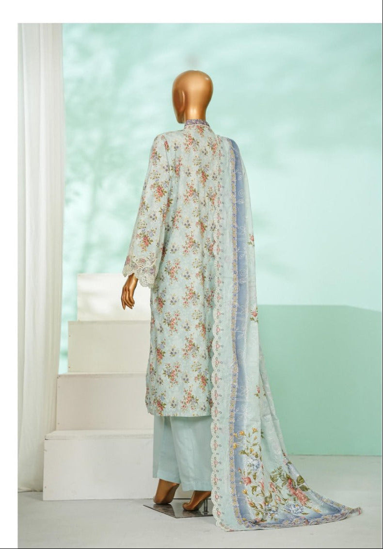 Bin Saeed  | Stitch 3 Pc Luxury Applique Kari & Laserkari Embroidered Lawn  Collection