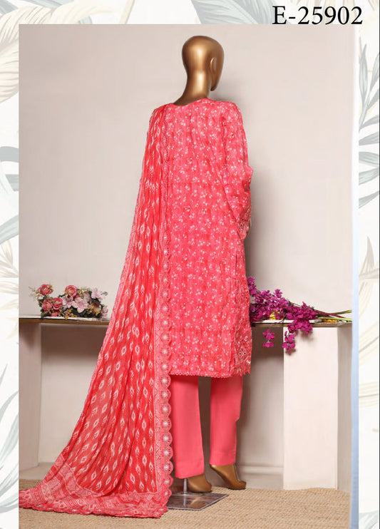 Riwayat | Stitch 3 PC Premium Embroidered Lawn Collection
