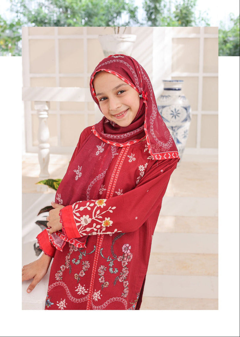 SUNTEX FABRICS | Shifa Kids Stitched 3 Piece Printed Lawn Summer Casual Collection