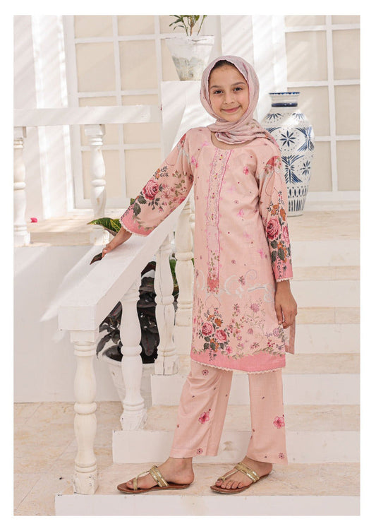 SUNTEX FABRICS | Shifa Kids Stitched 3 Piece Printed Lawn Summer Casual Collection