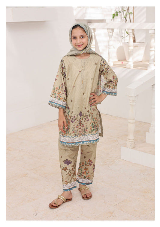 SUNTEX FABRICS | Shifa Kids Stitched 3 Piece Printed Lawn Summer Casual Collection