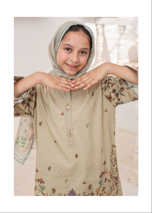 SUNTEX FABRICS | Shifa Kids Stitched 3 Piece Printed Lawn Summer Casual Collection