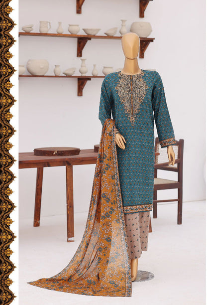 HZ | Premium Daily 3 Pc Embroidered Lawn Collection