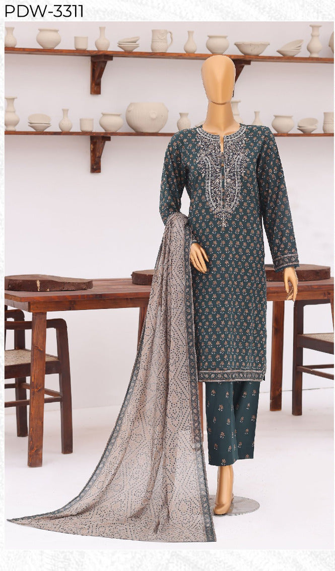 HZ | Premium Daily 3 Pc Embroidered Lawn Collection