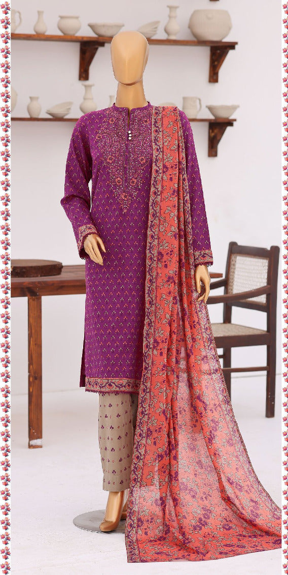 HZ | Premium Daily 3 Pc Embroidered Lawn Collection