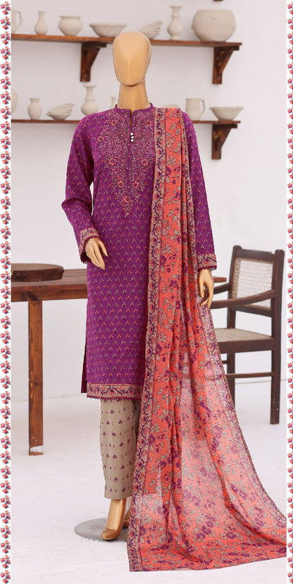 HZ | Premium Daily 3 Pc Embroidered Lawn Collection