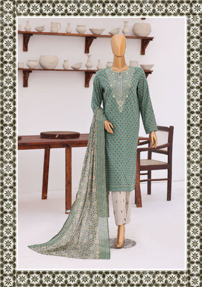 HZ | Premium Daily 3 Pc Embroidered Lawn Collection