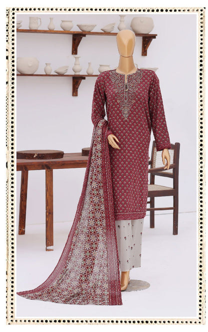 HZ | Premium Daily 3 Pc Embroidered Lawn Collection