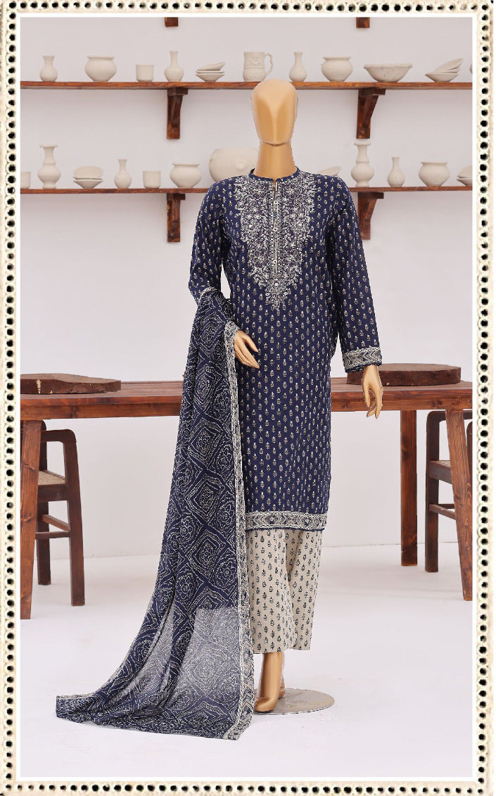 HZ | Premium Daily 3 Pc Embroidered Lawn Collection