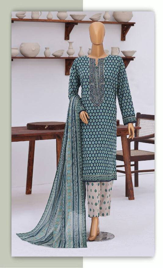 HZ | Premium Daily 3 Pc Embroidered Lawn Collection