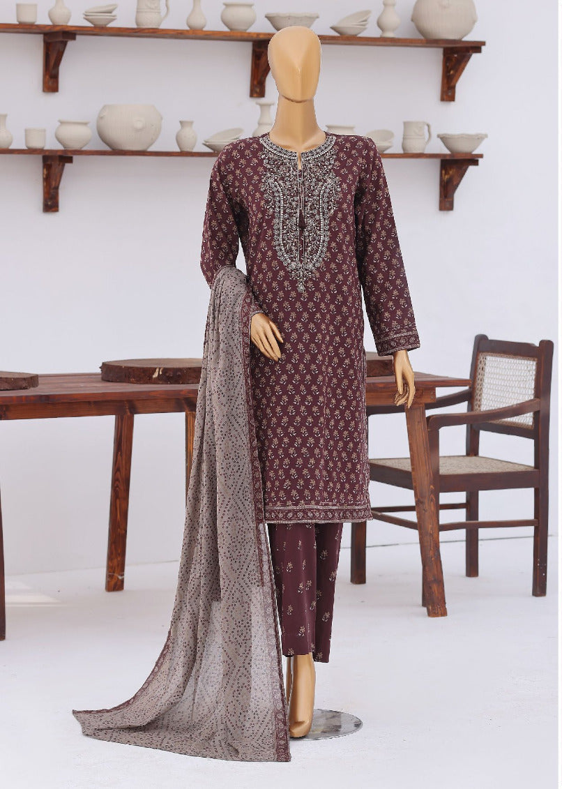 HZ | Premium Daily 3 Pc Embroidered Lawn Collection