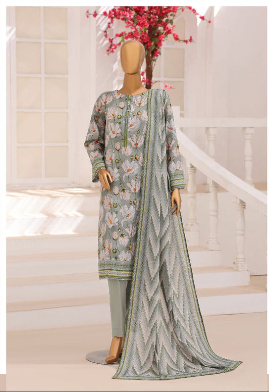 HZ | Unstitched 3PC Floral Printed Lawn Collection