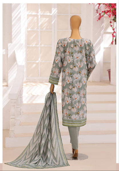 HZ | Unstitched 3PC Floral Printed Lawn Collection