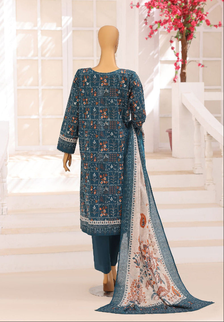 HZ | Unstitched 3PC Floral Printed Lawn Collection
