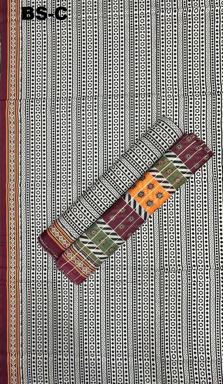 BIN SAEED Unstitched 3 Piece Printed Cotton Collection