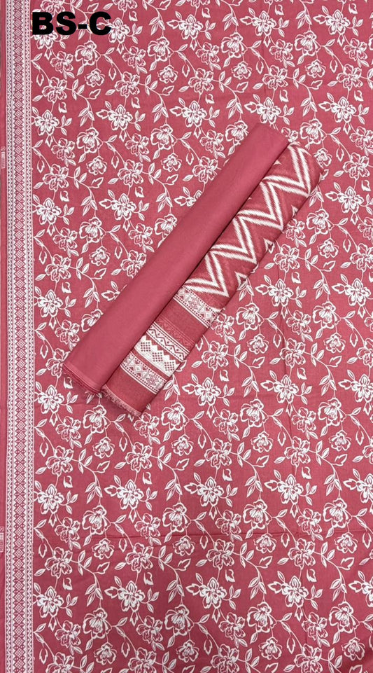 BIN SAEED Unstitched 3 Piece Printed Cotton Collection