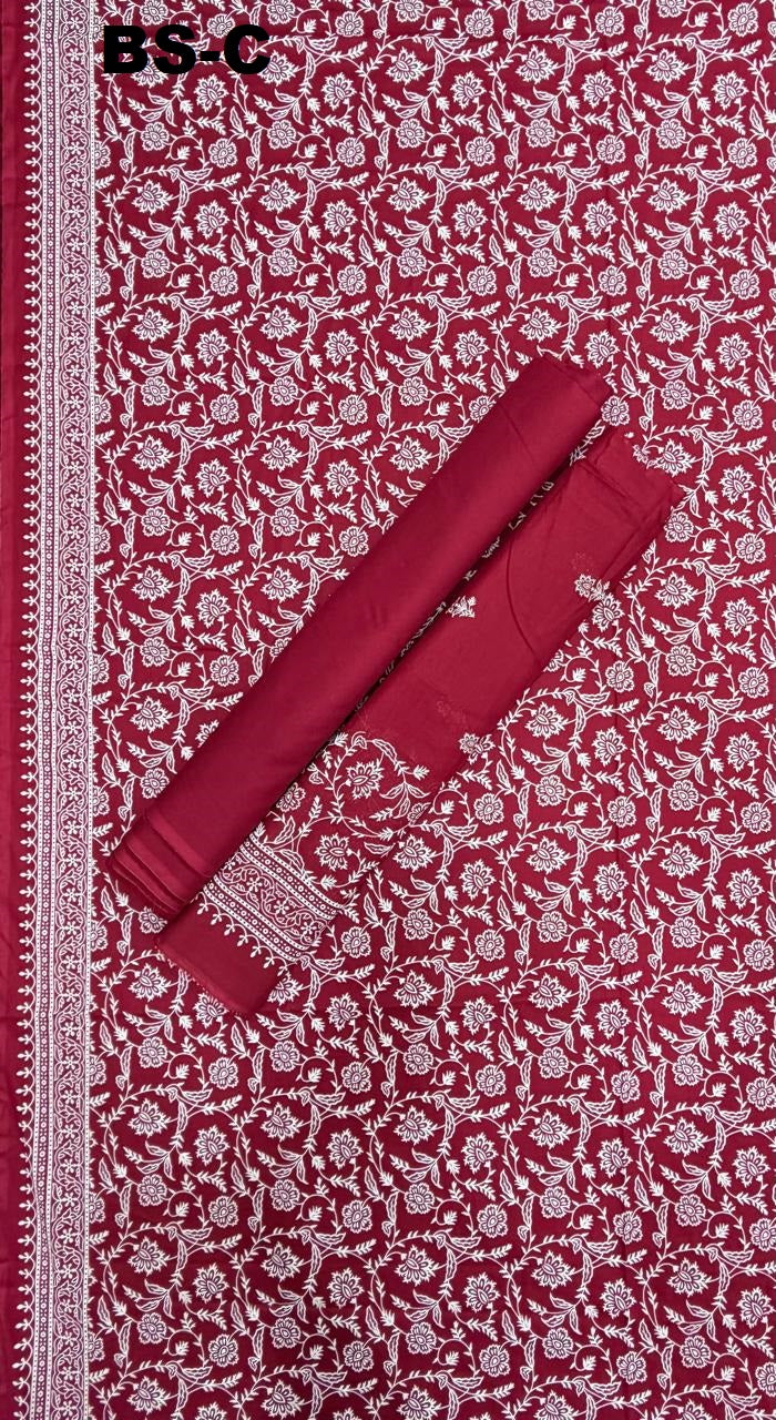 BIN SAEED Unstitched 3 Piece Printed Cotton Collection