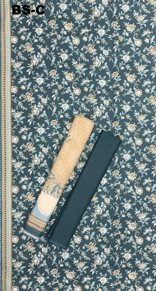 BIN SAEED Unstitched 3 Piece Printed Cotton Collection