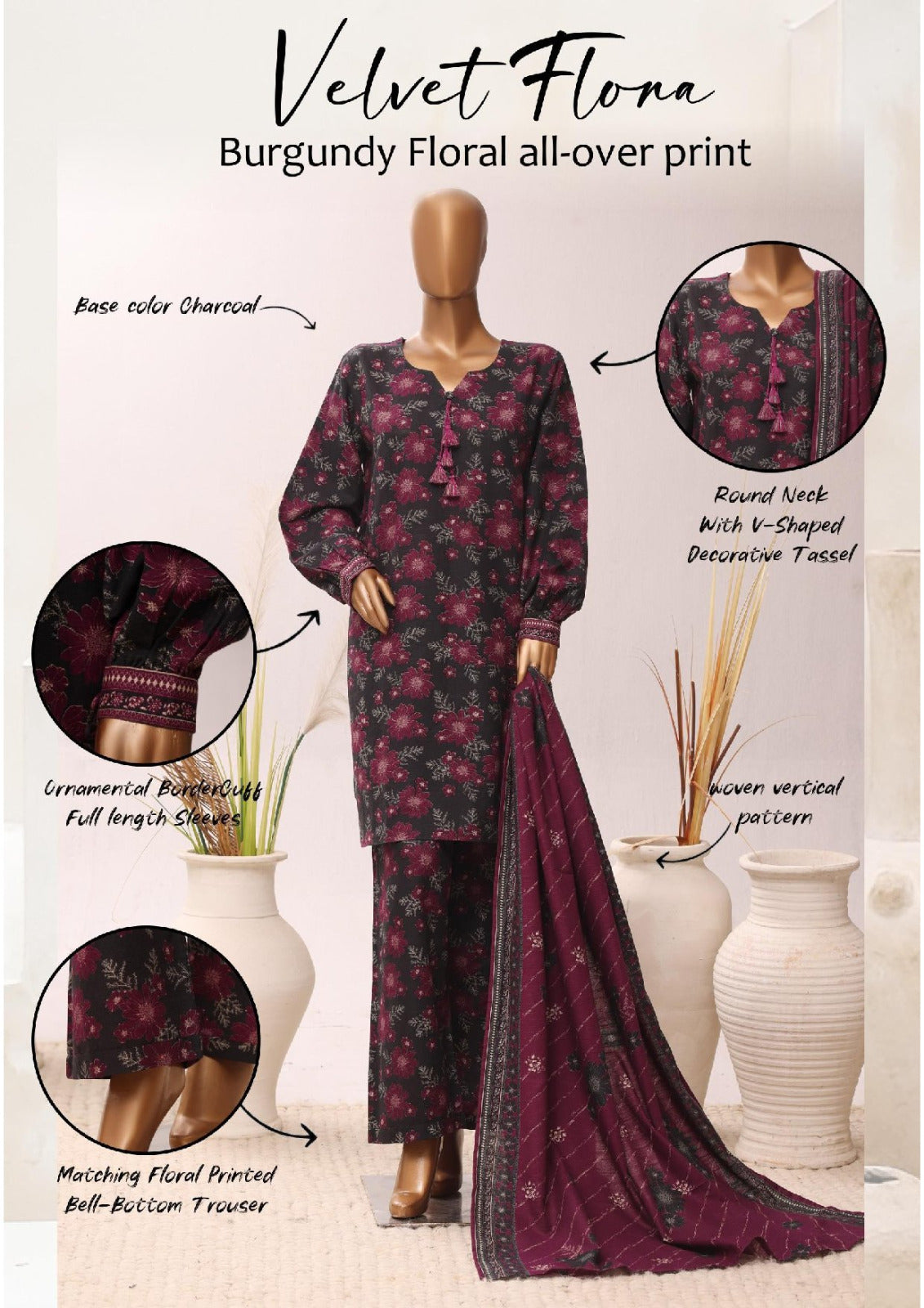 BIN SAEED | Stitch 3PC Printed Khaddar Collection – Premium Winter Collection