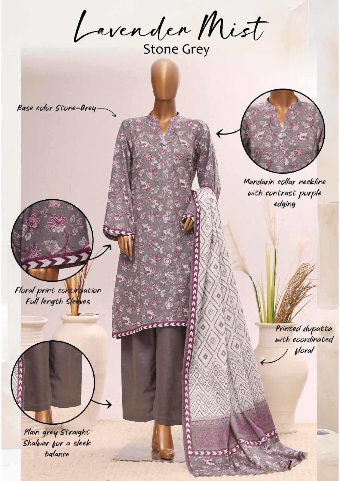BIN SAEED | Stitch 3PC Printed Khaddar Collection – Premium Winter Collection