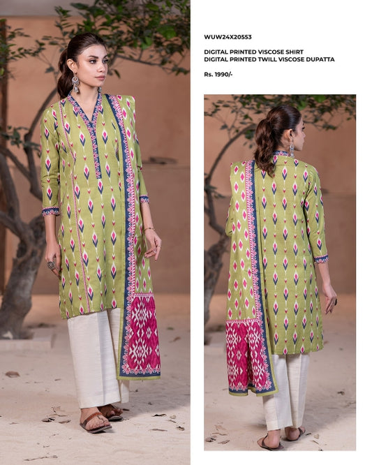 Zellbury | Unstitched 2 Pc Digital Printed Viscose Collection