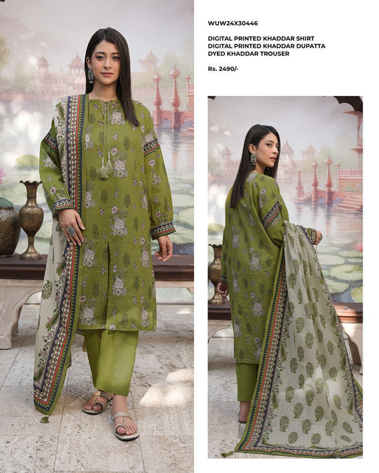 Zellbruy | Unstitched 3-Piece Digital Printed Khaddar Collection
