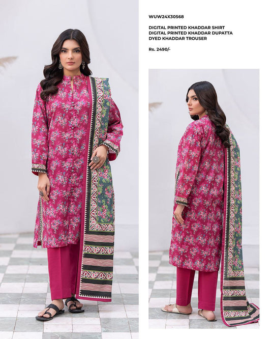 Zellbruy | Unstitched 3-Piece Digital Printed Khaddar Collection