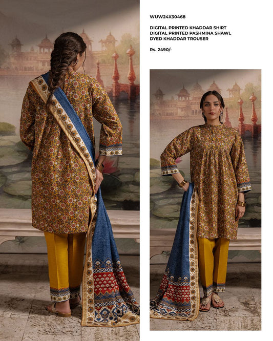 Zellbury | Unstitched 3 Piece Printed Khaddar collection