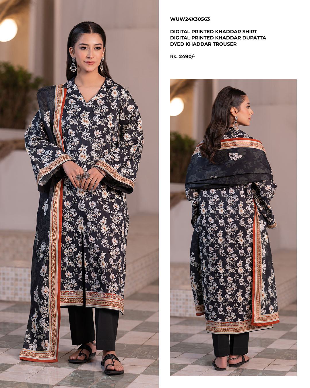 Zellbruy | Unstitched 3-Piece Digital Printed Khaddar Collection