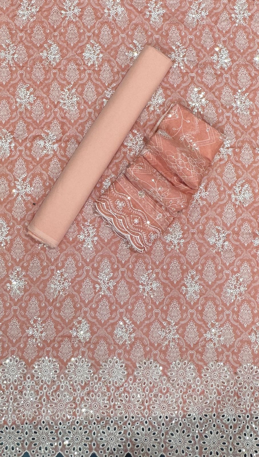 Bin Saeed  | Unstitched 3 Pc Embroidered Cotton